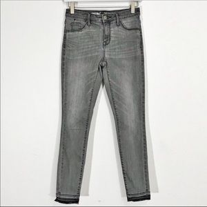 Mossimo Grey High Rise Frey Hem Jeans